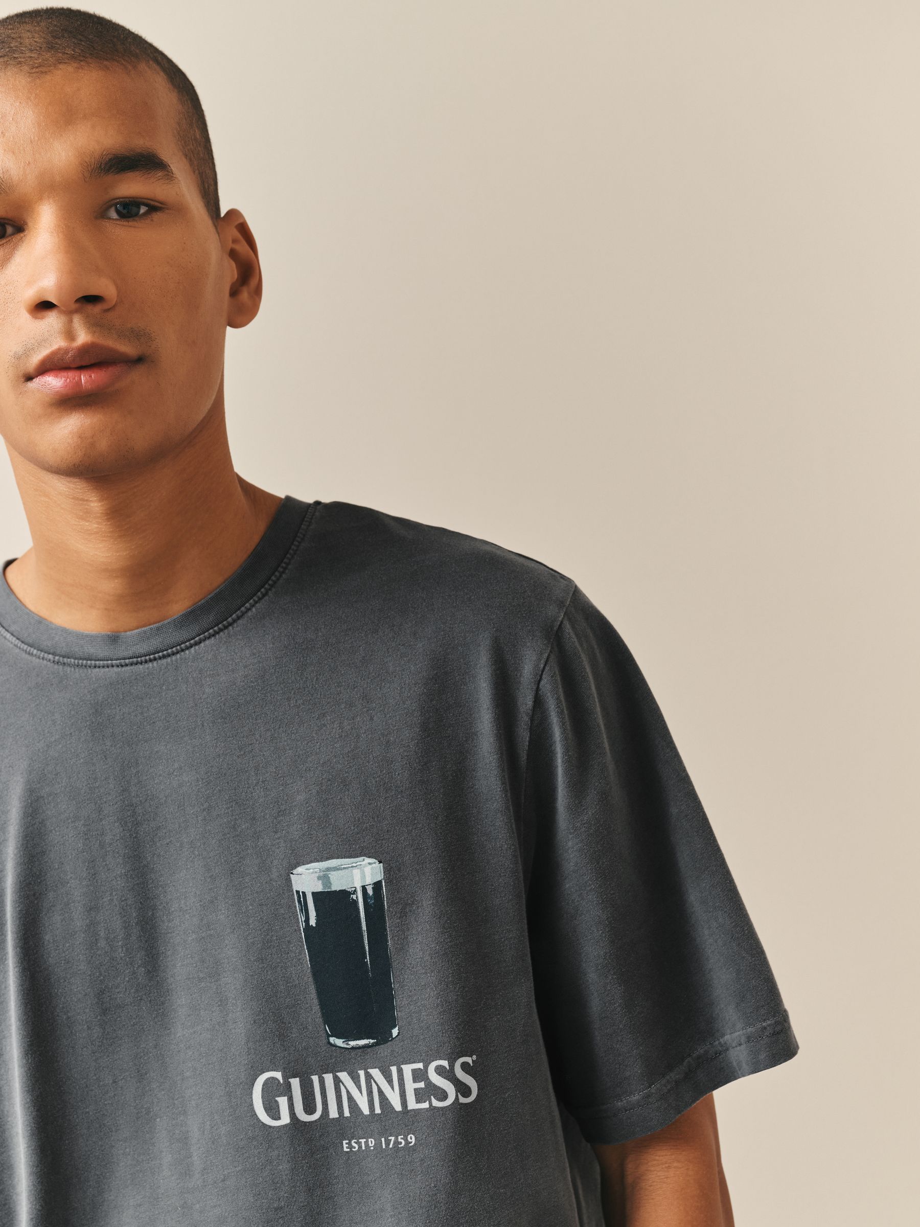 Buy Grey Guinness Relaxed Fit T-Shirt from Next USA