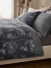 Blue Ditsy Floral Reversible Duvet Cover and Pillowcase Set - Image 1 of 6