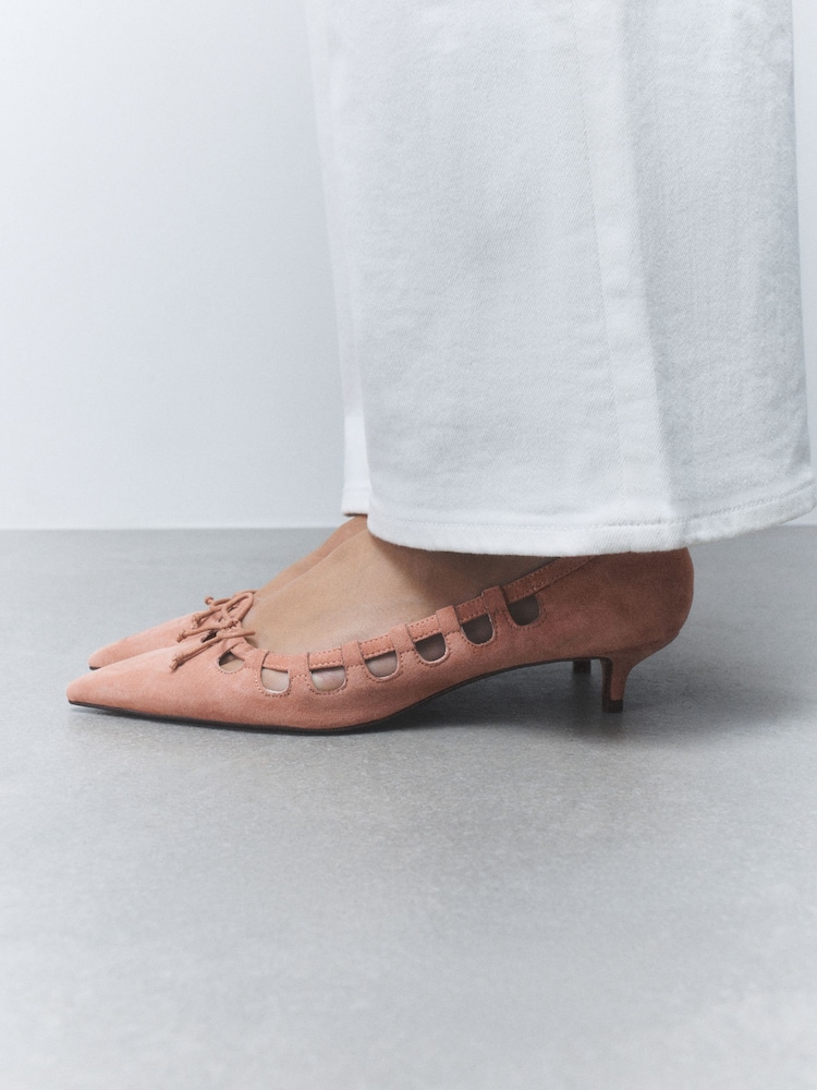 Rose Pink Forever Comfort® Leather Point Toe Cutout Shoes - Image 2 of 13 Rose Pink Forever Comfort® Leather Point Toe Cutout Shoes - Image 2 of 13