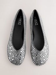 Silver Forever Comfort® Swung Toe Ballet Flats - Image 1 of 11