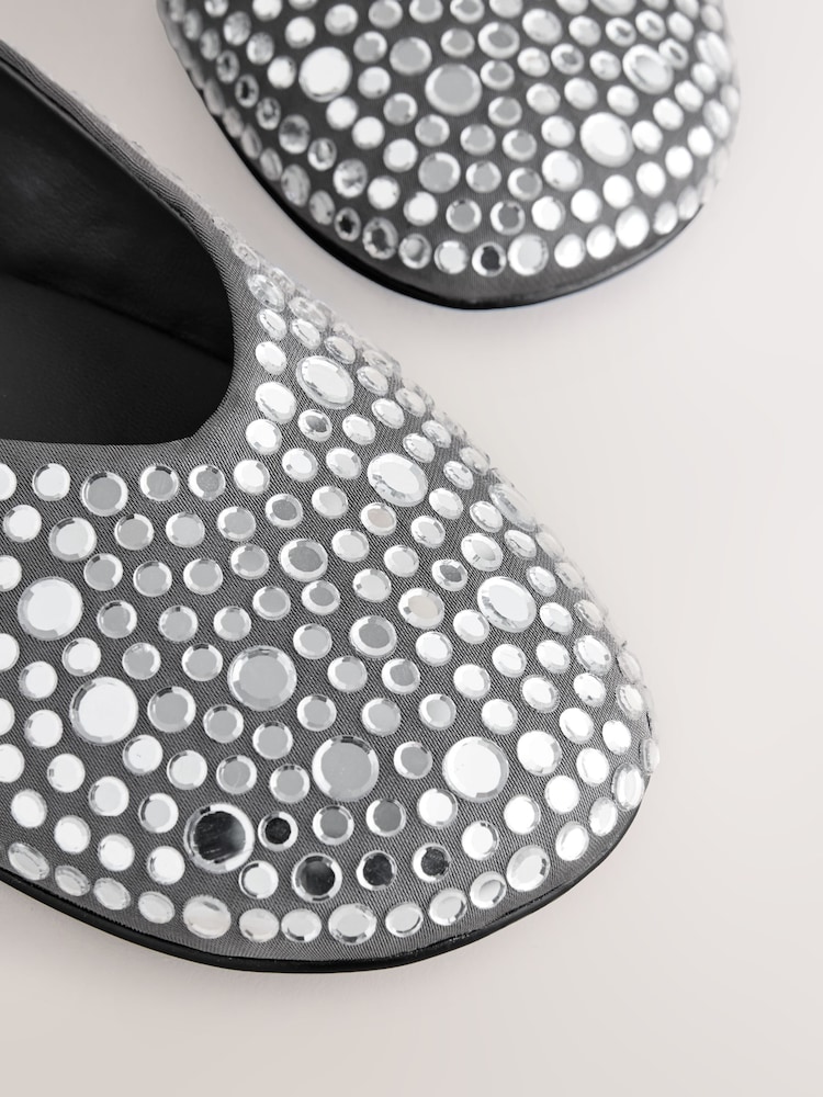 Silver Forever Comfort® Swung Toe Ballet Flats - Image 11 of 11 Silver Forever Comfort® Swung Toe Ballet Flats - Image 11 of 11