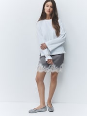 Silver Forever Comfort® Swung Toe Ballet Flats - Image 4 of 11