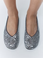 Silver Forever Comfort® Swung Toe Ballet Flats - Image 5 of 11
