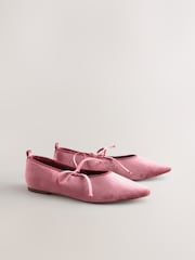 Pink Forever Comfort® Velvet Tie Mary Janes - Image 5 of 8