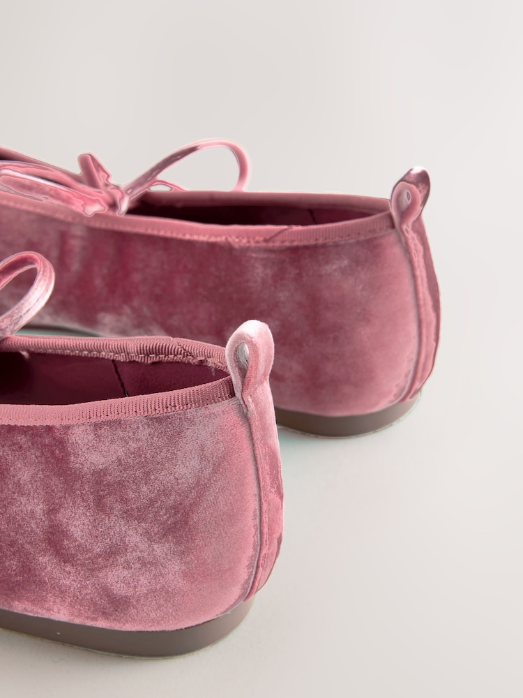 Pink Forever Comfort® Velvet Tie Mary Janes - Image 8 of 8 Pink Forever Comfort® Velvet Tie Mary Janes - Image 8 of 8