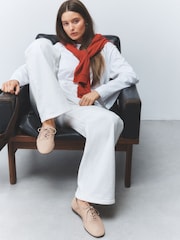 Nude Forever Comfort® Leather Lace Up Jazz Shoes - Image 1 of 5