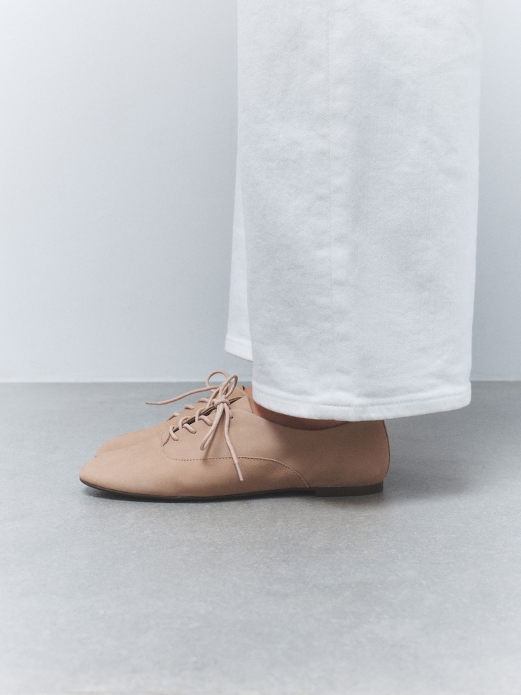 Nude Forever Comfort® Leather Lace Up Jazz Shoes - Image 2 of 5