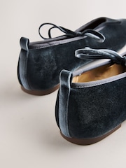 Grey Forever Comfort® Velvet Tie Mary Janes - Image 10 of 10
