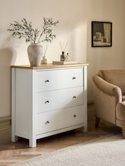 Chalk Malvern 3 Drawer Chest of Drawers - Image 2 of 9
