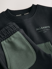 smALLSAINTS Black/Green Underground Oversized Younger Sweatshirt and Joggers Set - Image 10 of 11