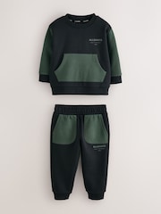 smALLSAINTS Black/Green Underground Oversized Younger Sweatshirt and Joggers Set - Image 8 of 11