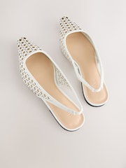 White Forever Comfort® Lasercut Slingback Flats - Image 6 of 7