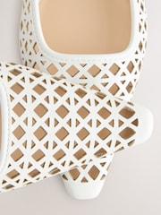 White Forever Comfort® Lasercut Slingback Flats - Image 7 of 7