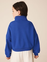 Cobalt Blue Quarter Zip Sweatshirt (3-16yrs) - Image 3 of 10