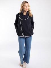 Weird Fish Blue Tamara Asymmetric Fleece Cardigan - Image 5 of 8