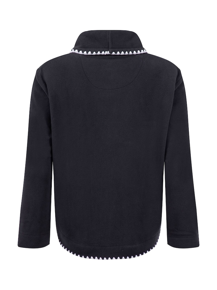 Weird Fish Blue Tamara Asymmetric Fleece Cardigan - Image 8 of 8