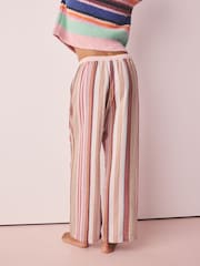 Pink Check/Stripe - Flannel Pyjama Bottoms 2 Pack - Obraz 5 z 10