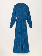FatFace Isabella Teal Blue Maxi Dress - Image 7 of 7