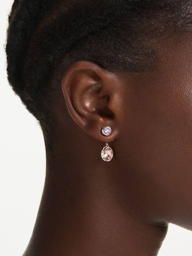 Swarovski White Multicoloured Plated Earrings - Image 5 of 5