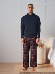 Navy/Red Hoodie with Woven Pyjama Bottoms Set - Image 2 of 8