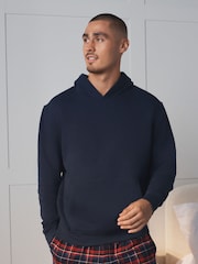 Navy/Red Hoodie with Woven Pyjama Bottoms Set - Image 3 of 8
