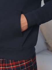 Navy/Red Hoodie with Woven Pyjama Bottoms Set - Image 7 of 8