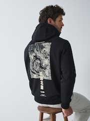 Black Hokusai Licence Graphic Hoodie - Image 1 of 10