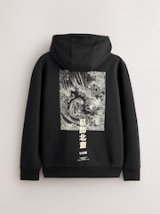 Black Hokusai Licence Graphic Hoodie - Image 8 of 10