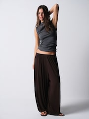 The Set 2 Pack Balloon Trousers Chocolate Brown/Black - Image 1 of 13