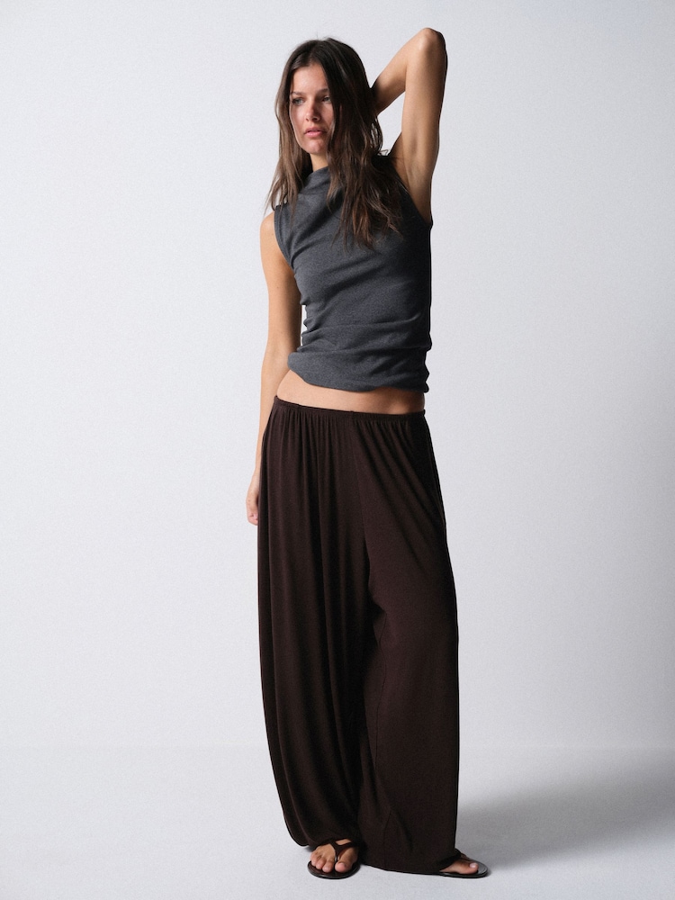 The Set 2 Pack Balloon Trousers Chocolate Brown/Black - Image 1 of 13