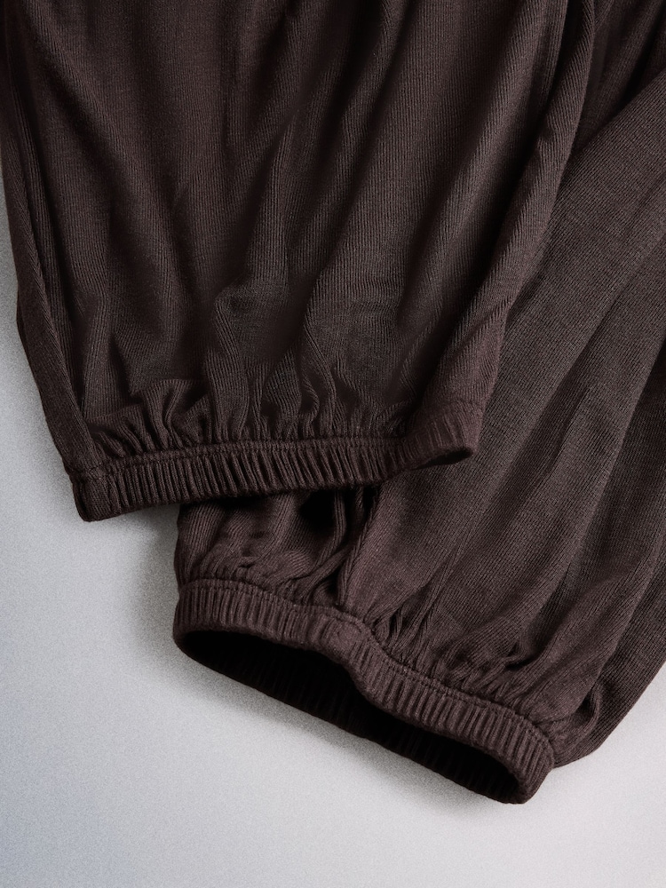 The Set 2 Pack Balloon Trousers Chocolate Brown/Black - Image 13 of 13
