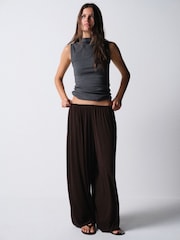 The Set 2 Pack Balloon Trousers Chocolate Brown/Black - Image 3 of 13