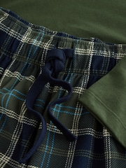 Green Cosy Check Long Sleeve Jersey Pyjamas Set - Image 11 of 11