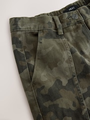 Khaki Green Camo Barrel Leg Cargo Trousers - Image 8 of 9