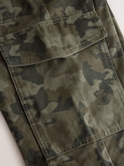 Khaki Green Camo Barrel Leg Cargo Trousers - Image 9 of 9