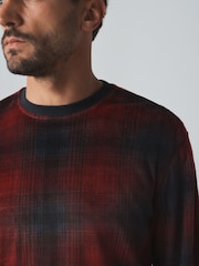 Red Check Microfleece Long Sleeve Pyjamas Set - Image 3 of 7