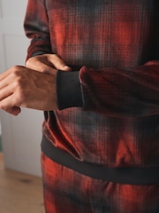 Red Check Microfleece Long Sleeve Pyjamas Set - Image 4 of 7