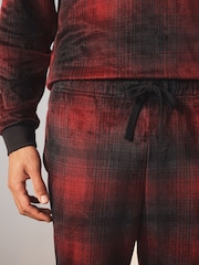 Red Check Microfleece Long Sleeve Pyjamas Set - Image 5 of 7