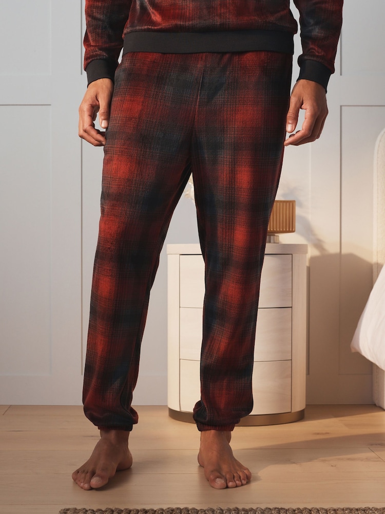 Red Check Microfleece Long Sleeve Pyjamas Set - Image 7 of 7 Red Check Microfleece Long Sleeve Pyjamas Set - Image 7 of 7