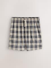 Blue/Green/Rust Brown - Rutig pyjamas Set med Kort ärm i jersey-modell 3 Pack - Bild 10 av 17