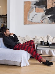 Black/Red Hoodie with Woven Pyjama Bottoms Set - Image 2 of 8