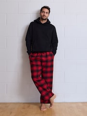 Black/Red Hoodie with Woven Pyjama Bottoms Set - Image 3 of 8