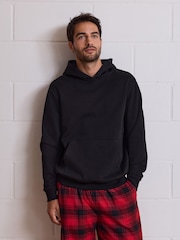 Black/Red Hoodie with Woven Pyjama Bottoms Set - Image 4 of 8