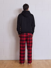 Black/Red Hoodie with Woven Pyjama Bottoms Set - Image 5 of 8