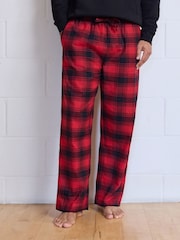 Black/Red Hoodie with Woven Pyjama Bottoms Set - Image 6 of 8