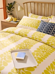 Orla Kiely Yellow Sycamore Stripe 200 Thread Count Duvet Cover and Pillowcase Set - Image 2 of 6