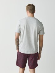 Red/Grey Check Short Sleeve Jersey Pyjamas Set - Image 3 of 6