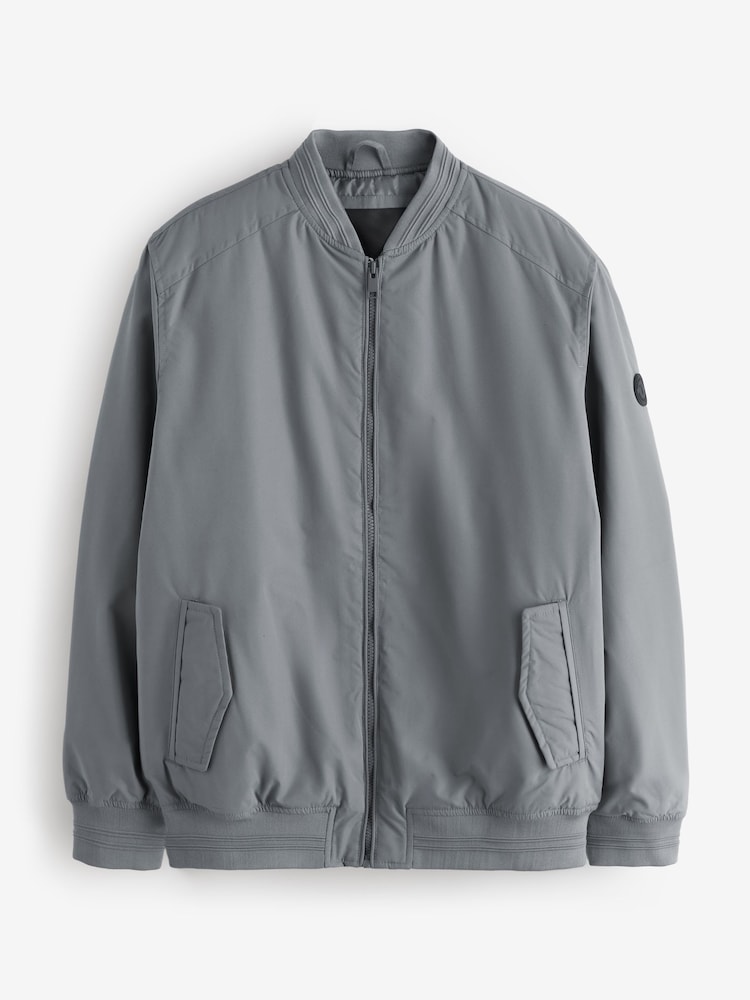 Threadbare Grey Padded Bomber Jacket - Image 7 of 7