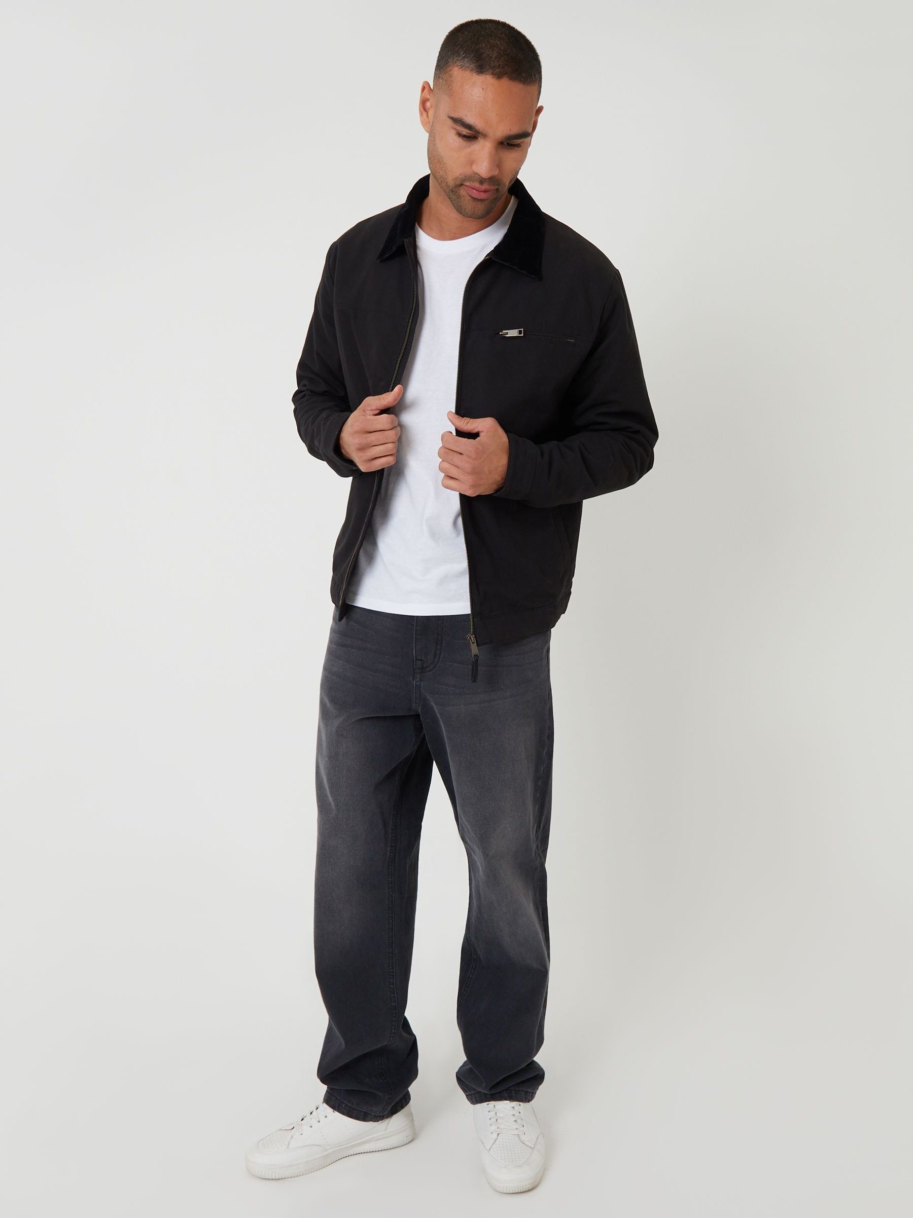 Buy Threadbare Black Lightweight Cotton Canvas Jacket With