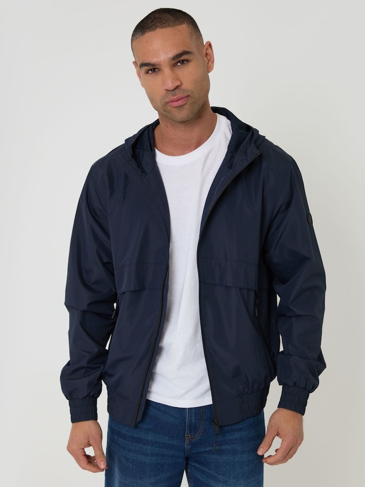 أزرق - سترة هودي خفيفة الوزن من Threadbare - Image 1 of 5